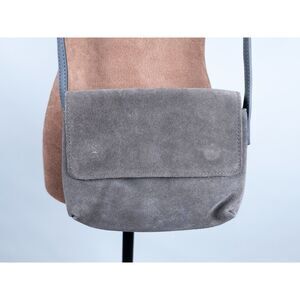 Urban Outfitters Gray Genuine Soft Suede Shoulder Bag Hippie Boho Minimalist
